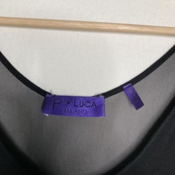 Patrizia Luca Milano Little Black  Cocktail Dress Asymmetrical Hem Size Medium - Picture 12 of 12